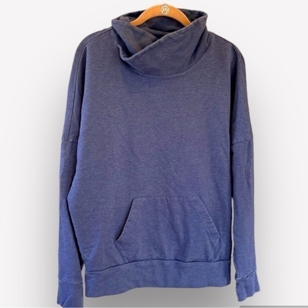 🚣‍♀️🍕🪻Lucy Split Cowl Neck Sweat Medium | Athleisure Loungewear Yoga CLOSEOUT